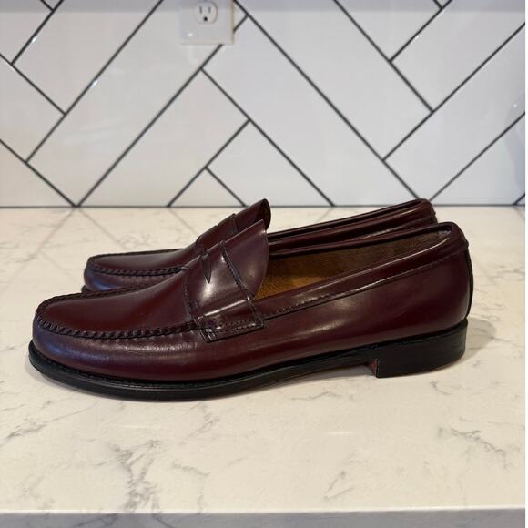 Brooks Brother 1818 burgundy penny loafers size 11 academia classic timeless - Picture 1 of 9